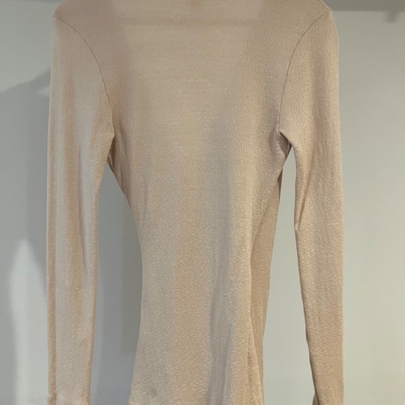 New Without Tag Anthropologie Michael Stars Beige Tops Made In USA - Picture 2 of 5
